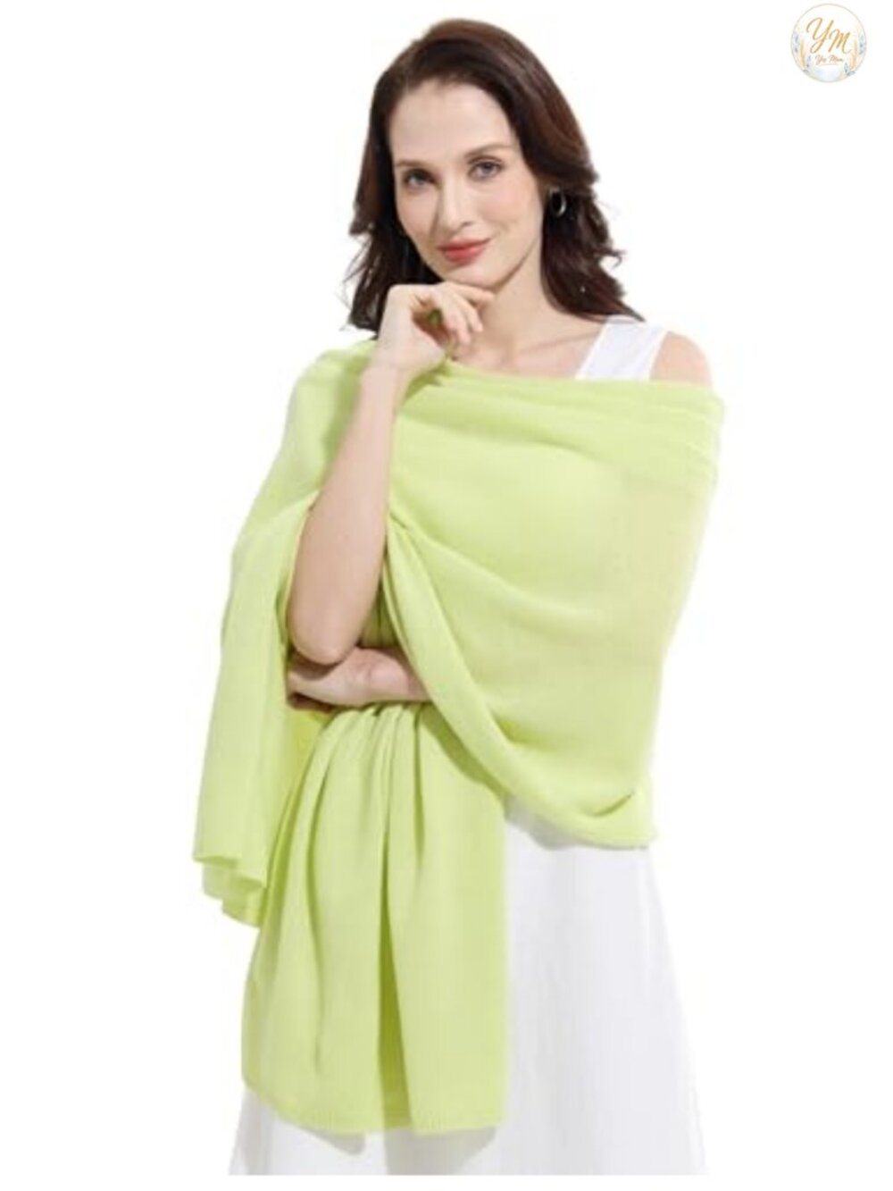 Cashmere Wool Blend Wrap Scarf Stole Women Extra Large Travel Shawl